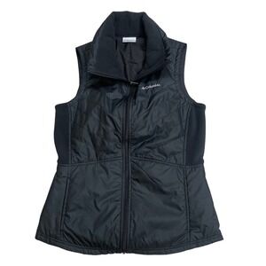 Columbia Sportswear Womens Windstopper Vest Jacket Mock Neck Black Size Small